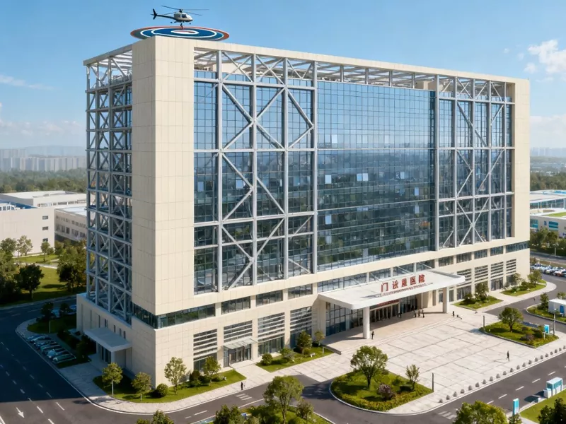 गगनचुंबी पूर्वनिर्मित धातु अस्पताल भवन